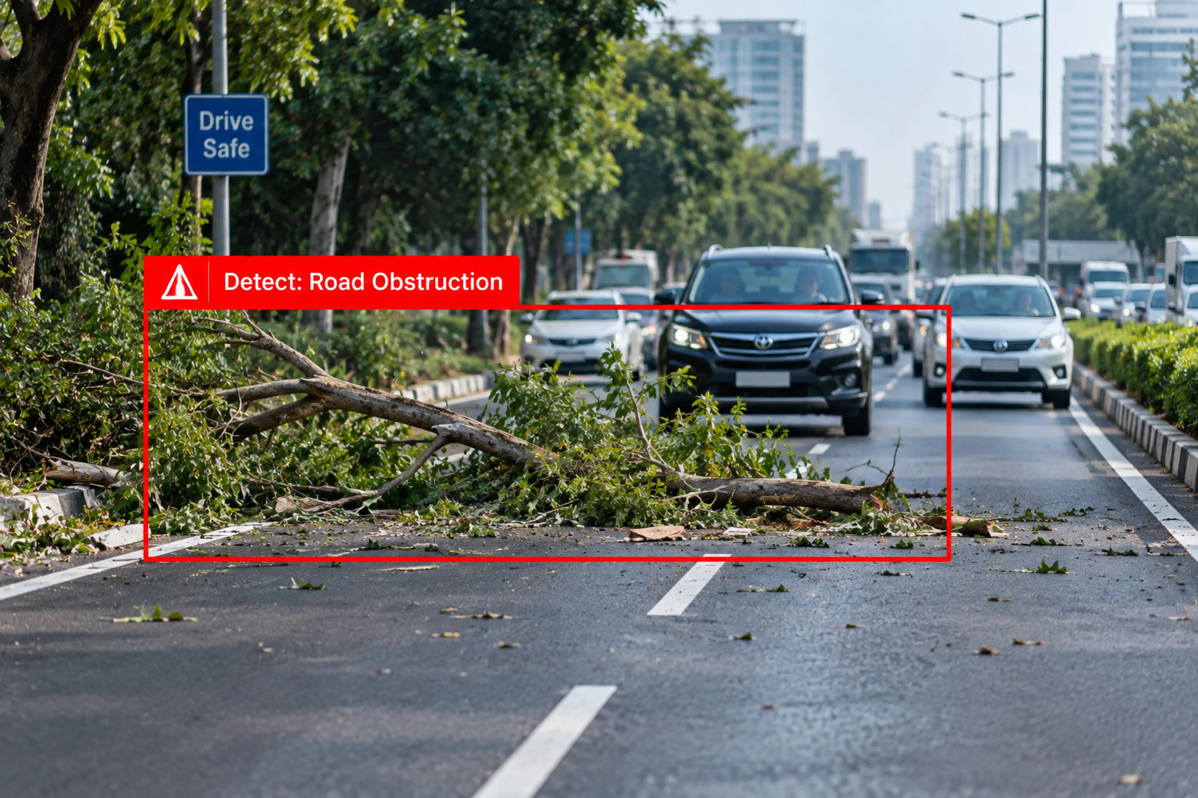 Debris and Lane Blockage Alert