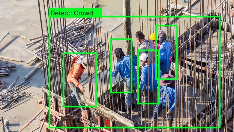 Worker slipping near railing