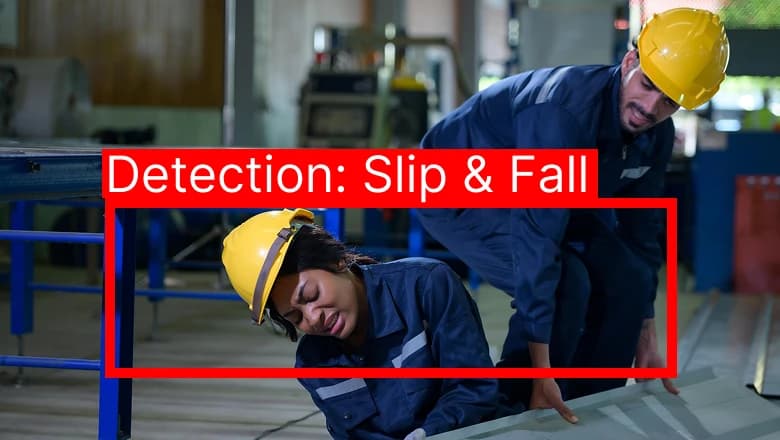 Worker fallen near machine