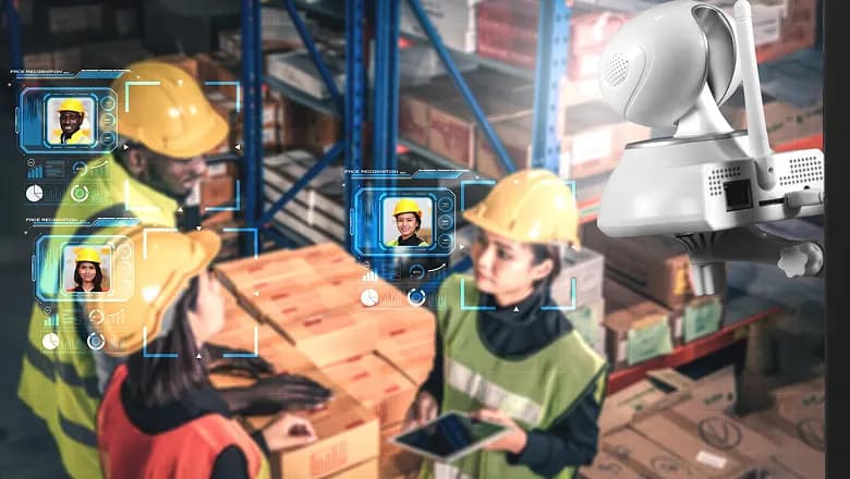 Workers at access station