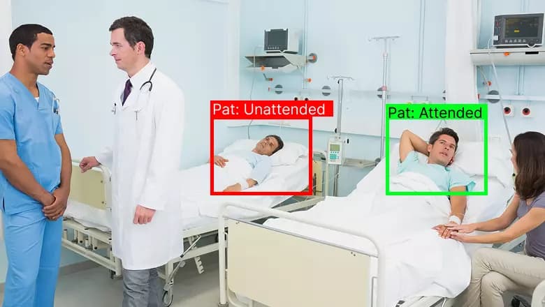 Doctor checking admitted patient