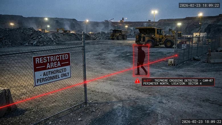 Worker crossing danger boundary