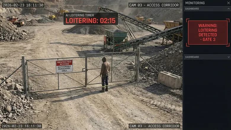 Person standing in worksite