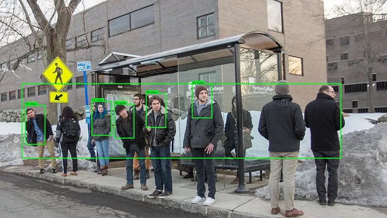 People waiting near crossing