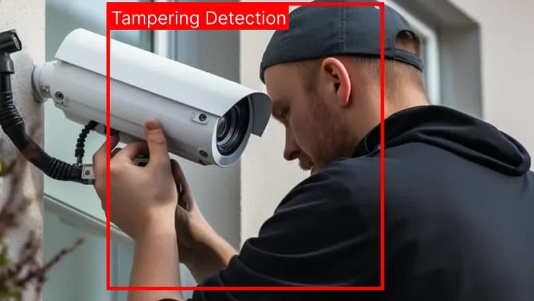 Person blocking surveillance camera