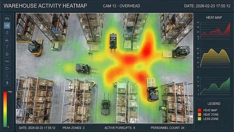 Activity heatmap on floor