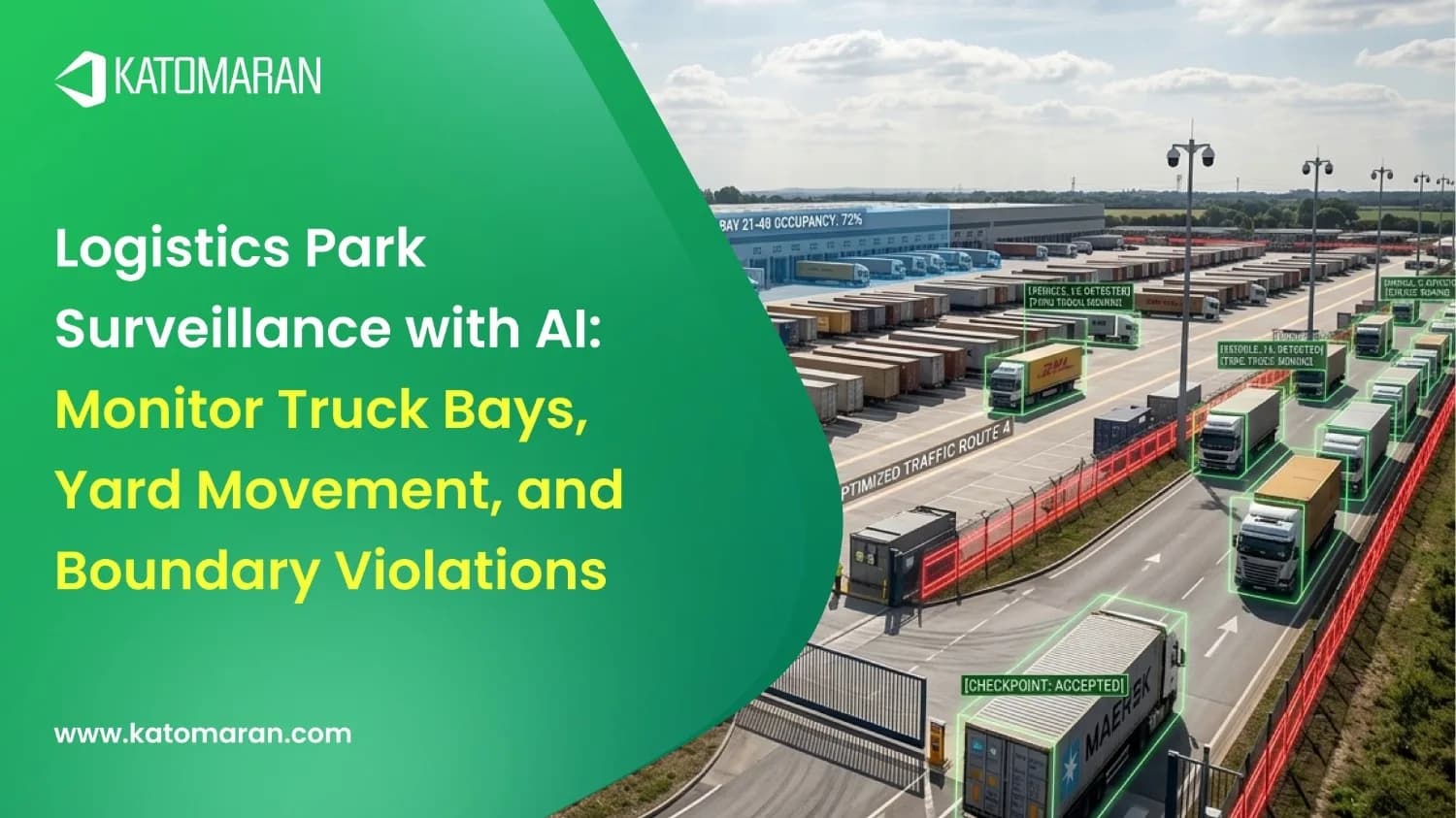 Logistics Park Surveillance with AI: Monitor Truck Bays, Yard Movement, and Boundary Violations