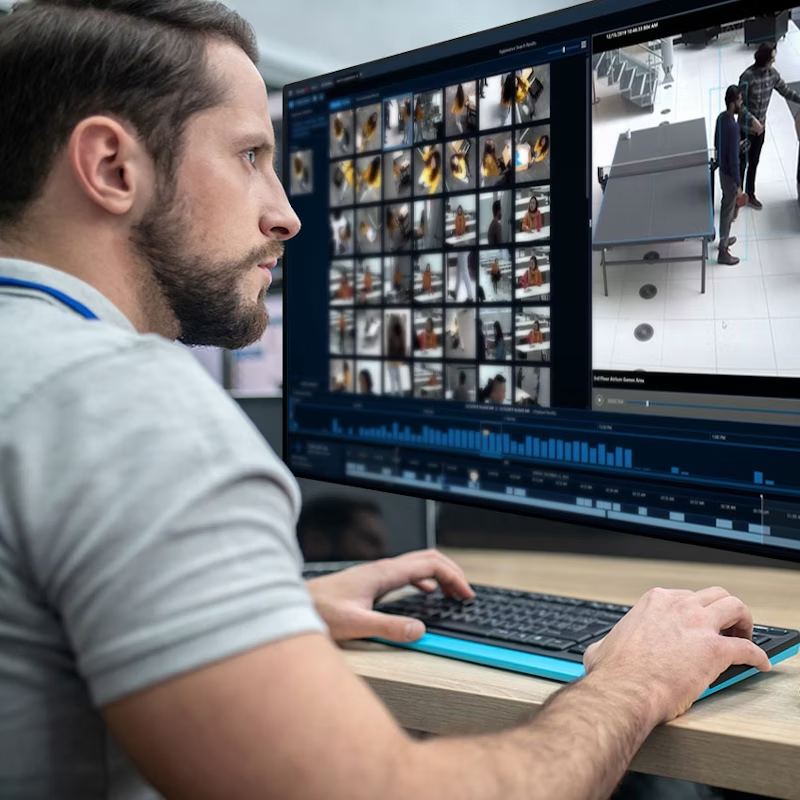 Security operator using video management software